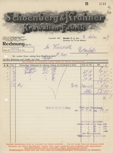 Rechnung schoenberg krohner - schoenberg,