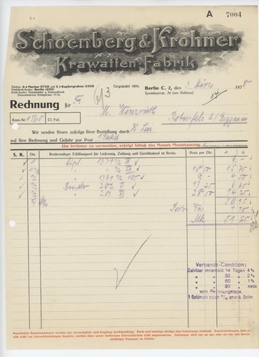 Rechnung schoenberg krohner - rechnung,