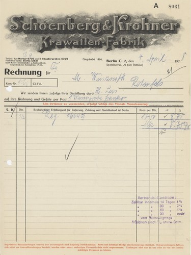 Rechnung schoenberg krohner - schoenberg,
