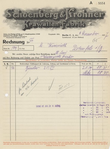 Rechnung schoenberg krohner - rechnung,