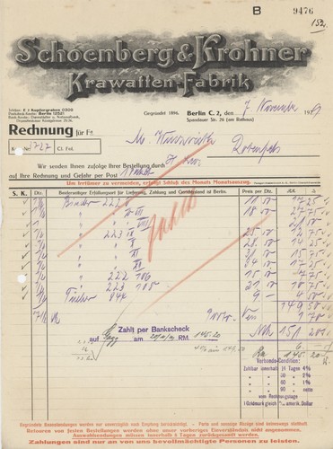 Rechnung schoenberg krohner - rechnung,